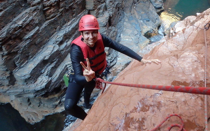 Michael bravely scaling the rock like a pro. Photo by West Oz Active