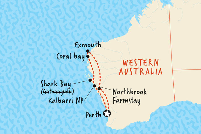 Map of Exmouth Explorer including Australia