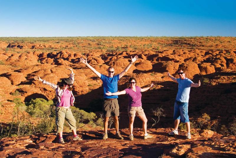 Tour group at Kings Canyon, Northern Territory