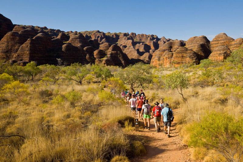 Tour group at the Bungle Bungles in Purnululu National Park