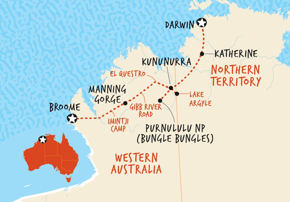 darwin to broome tours 2022