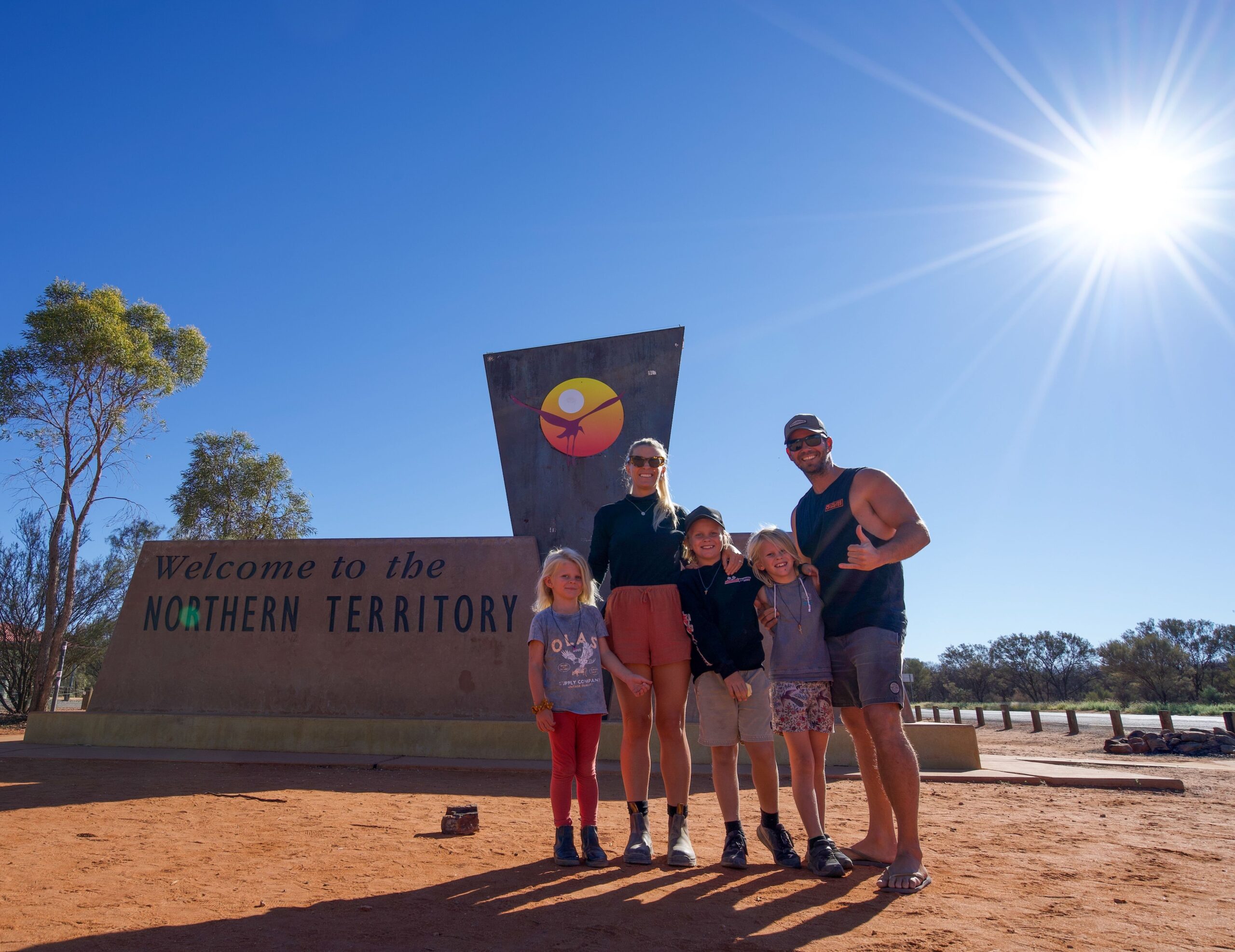 Family in Alice Springs
