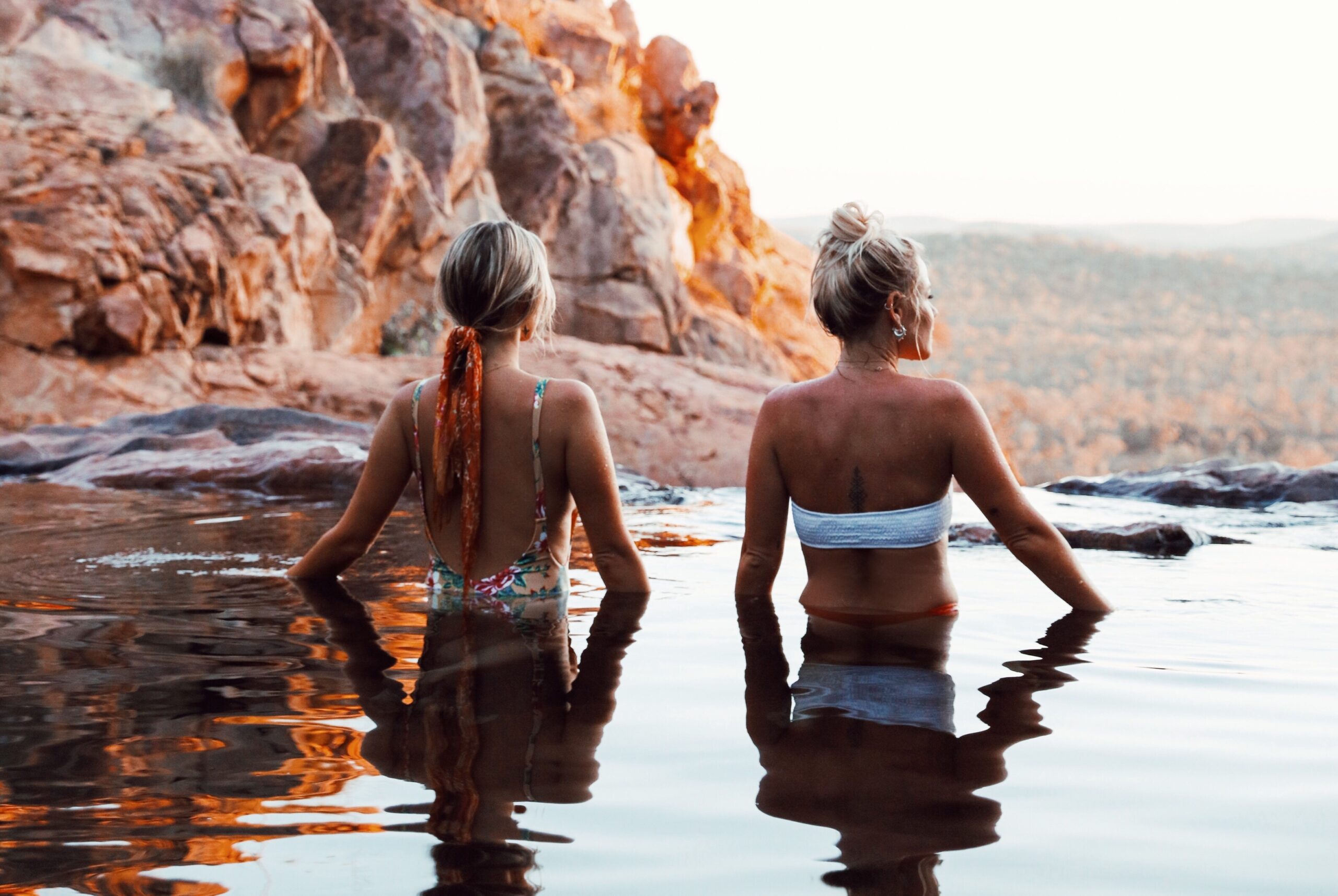 Two Girls Gazing at the Landscape

